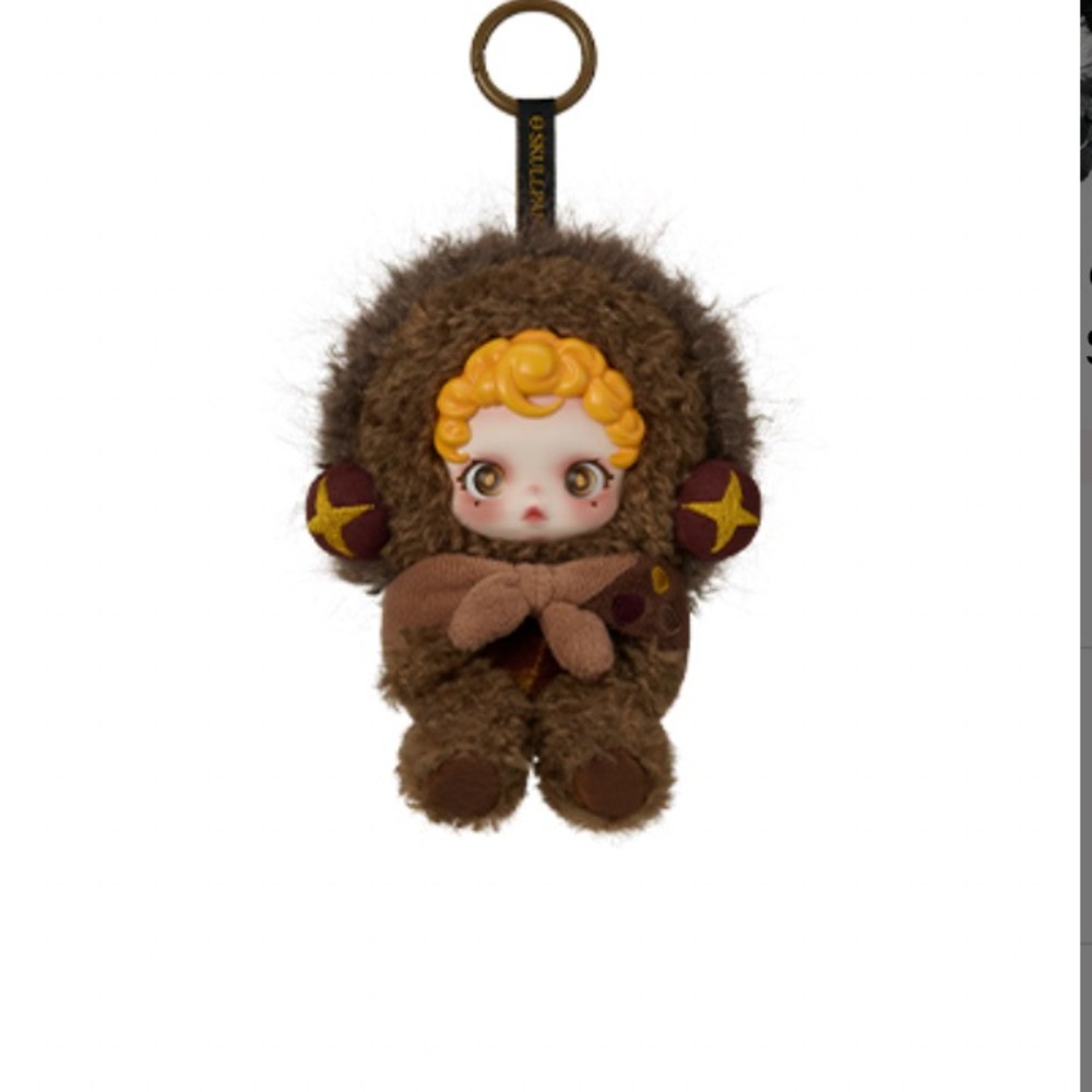 SKULLPANDA you found me Chestnut Plush Keychain